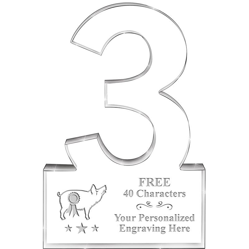 6" 3 YEARS OF SERVICE ACRYLIC