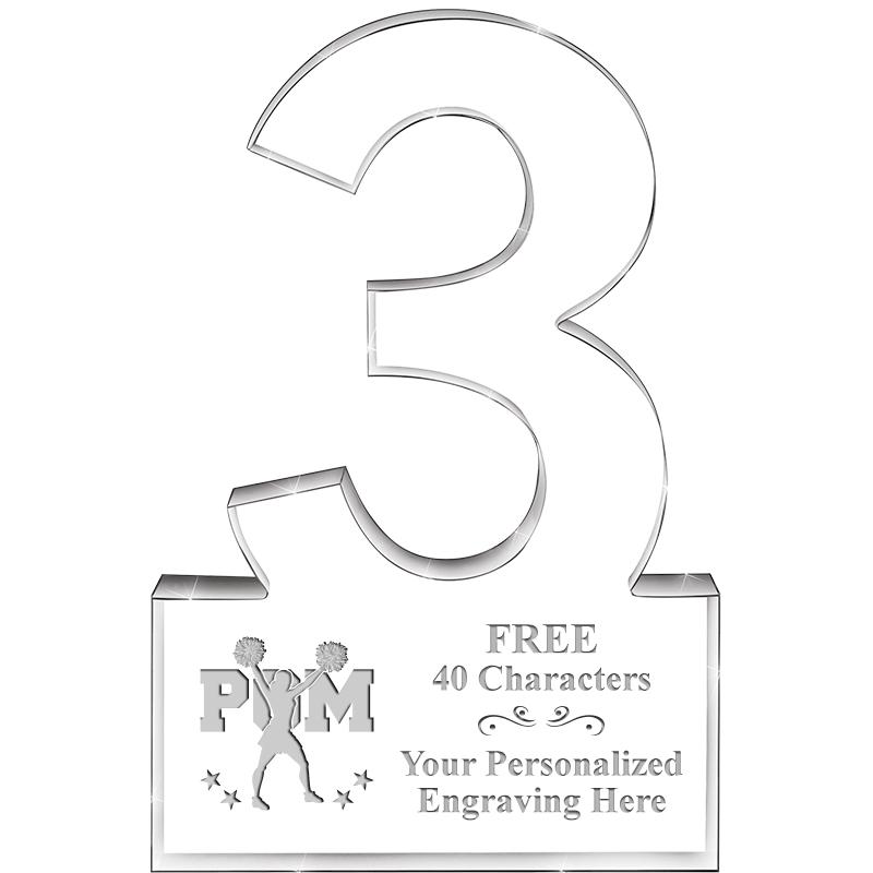 6" 3 YEARS OF SERVICE ACRYLIC