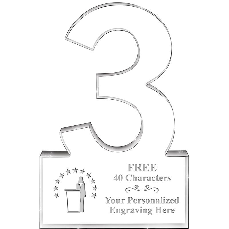 6" 3 YEARS OF SERVICE ACRYLIC