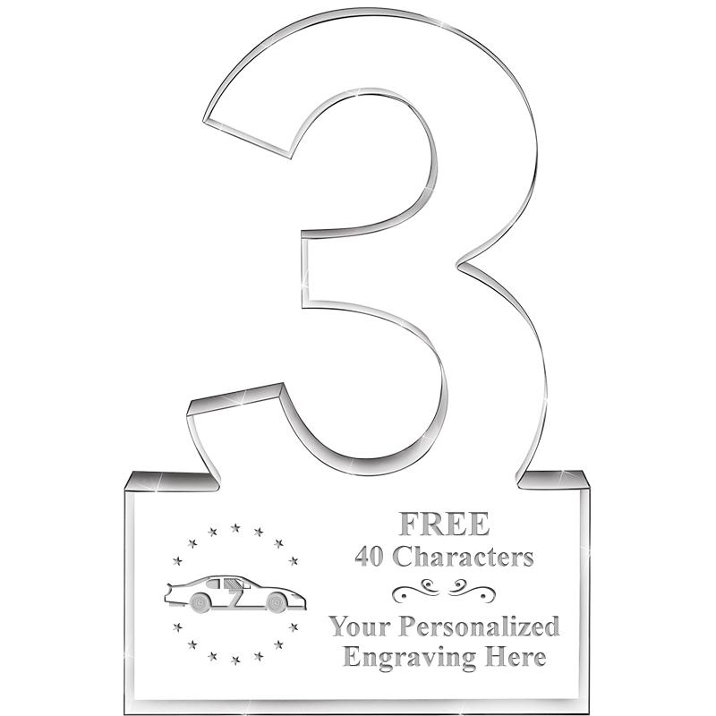 6" 3 YEARS OF SERVICE ACRYLIC