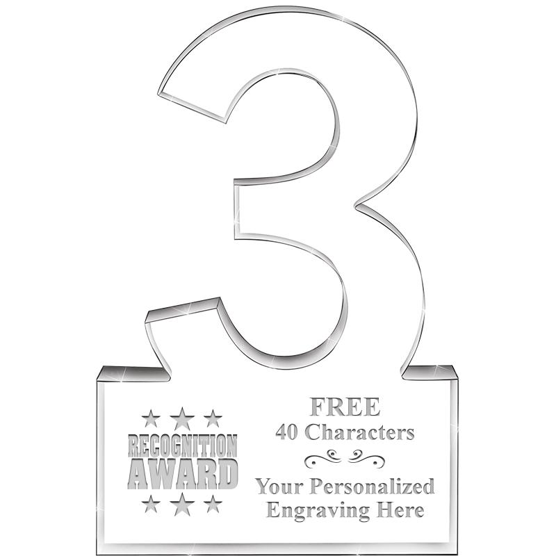 6" 3 YEARS OF SERVICE ACRYLIC