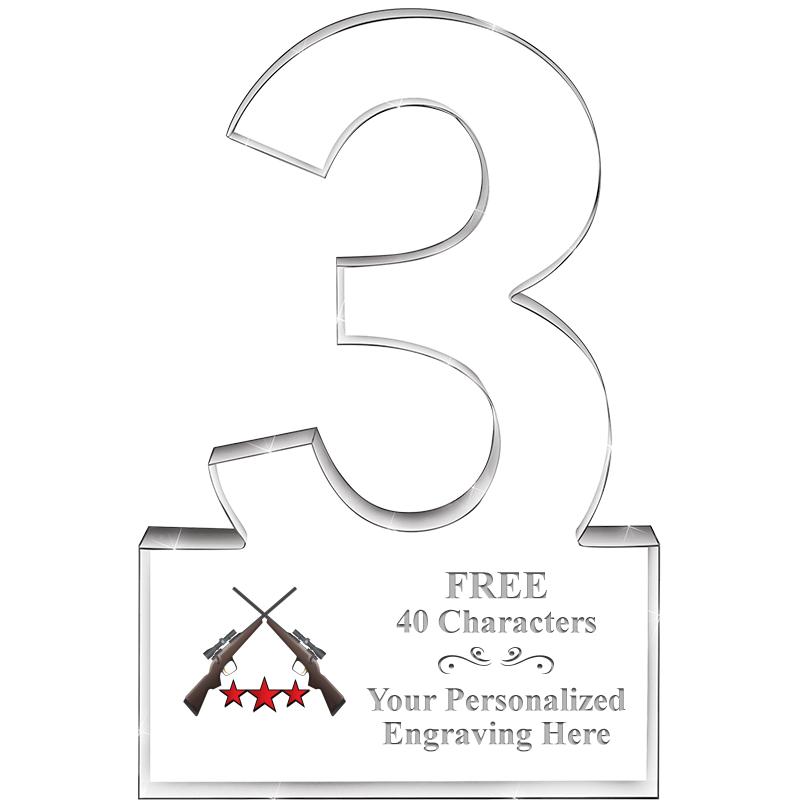 6" 3 YEARS OF SERVICE ACRYLIC