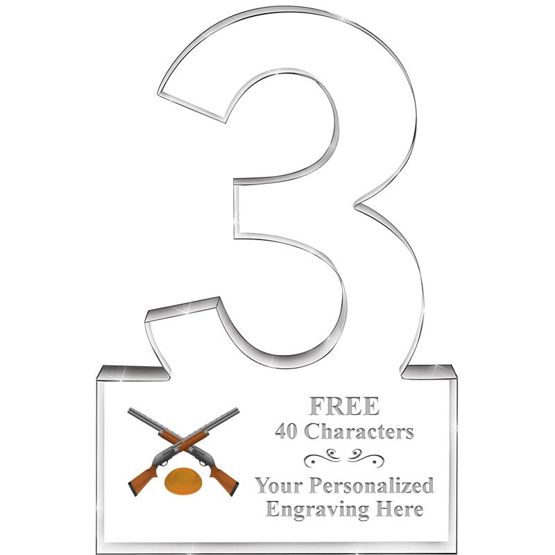 6" 3 YEARS OF SERVICE ACRYLIC