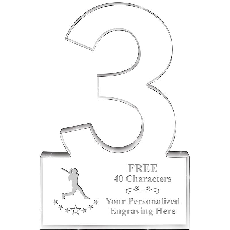 6" 3 YEARS OF SERVICE ACRYLIC