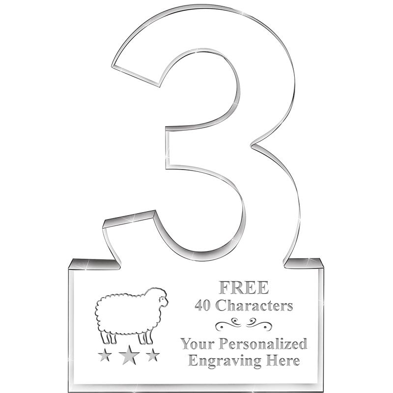 6" 3 YEARS OF SERVICE ACRYLIC