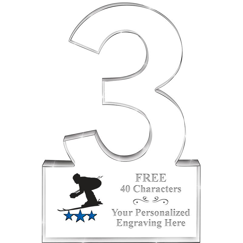 6" 3 YEARS OF SERVICE ACRYLIC