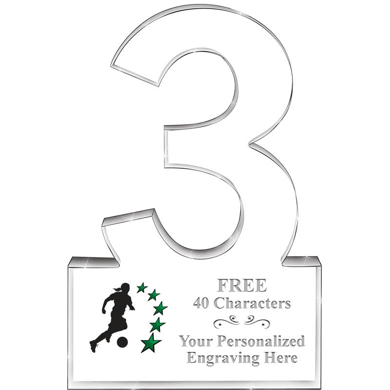 6" 3 YEARS OF SERVICE ACRYLIC