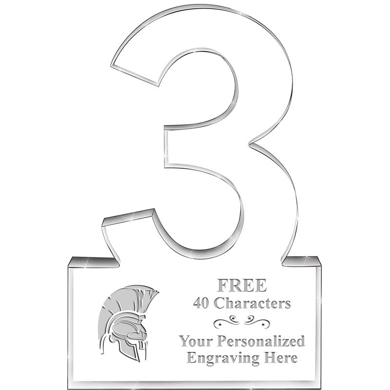 6" 3 YEARS OF SERVICE ACRYLIC