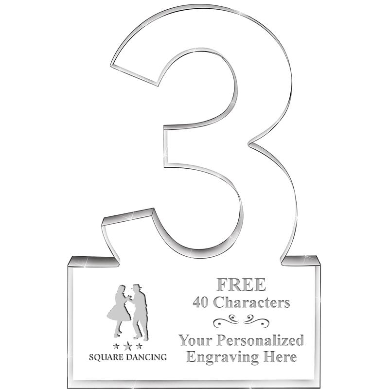 6" 3 YEARS OF SERVICE ACRYLIC