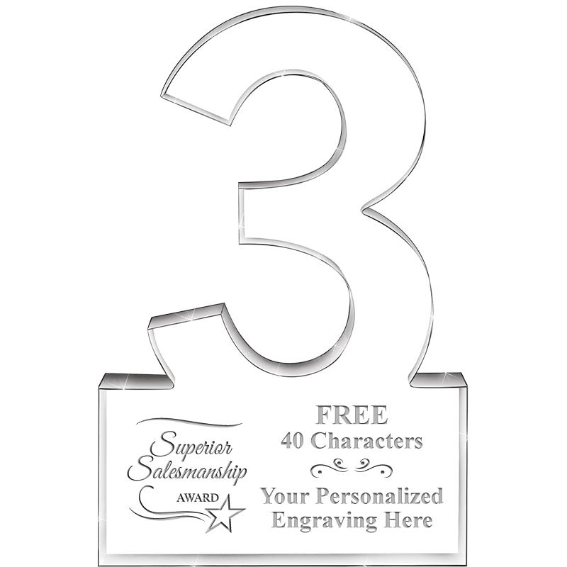 6" 3 YEARS OF SERVICE ACRYLIC
