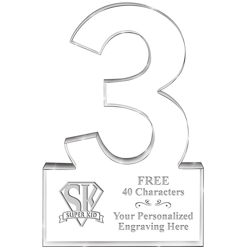 6" 3 YEARS OF SERVICE ACRYLIC