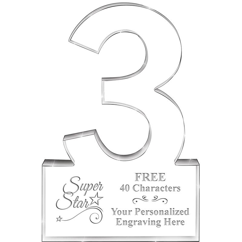 6" 3 YEARS OF SERVICE ACRYLIC