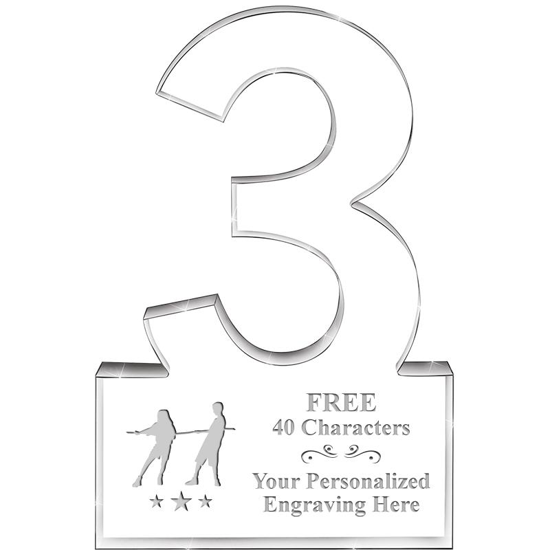 6" 3 YEARS OF SERVICE ACRYLIC