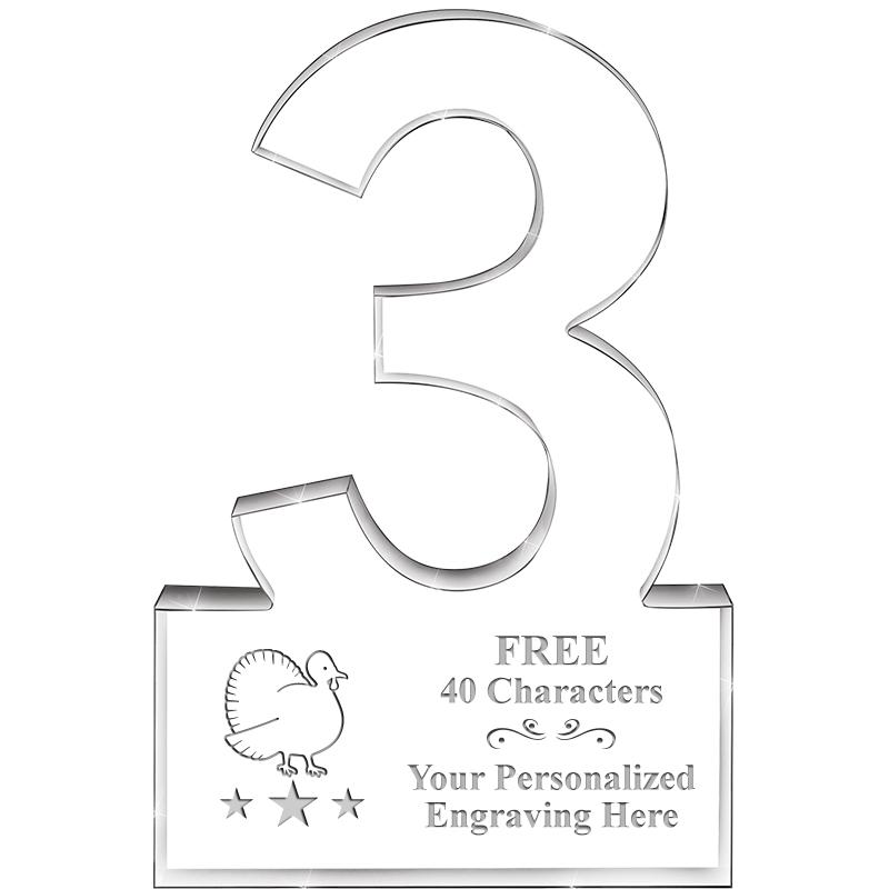 6" 3 YEARS OF SERVICE ACRYLIC