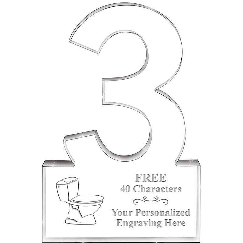 6" 3 YEARS OF SERVICE ACRYLIC