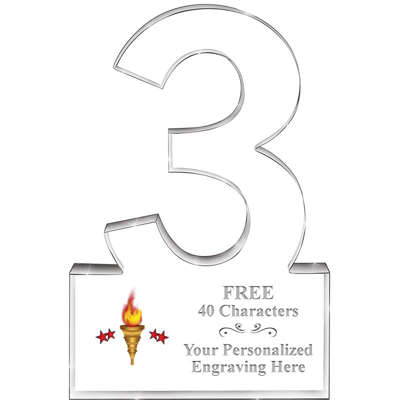 6" 3 YEARS OF SERVICE ACRYLIC