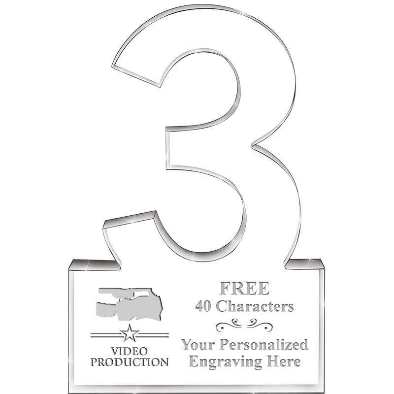 6" 3 YEARS OF SERVICE ACRYLIC