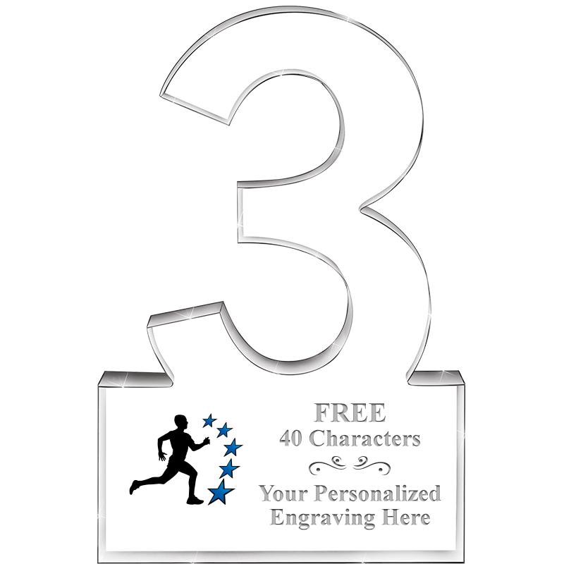 6" 3 YEARS OF SERVICE ACRYLIC