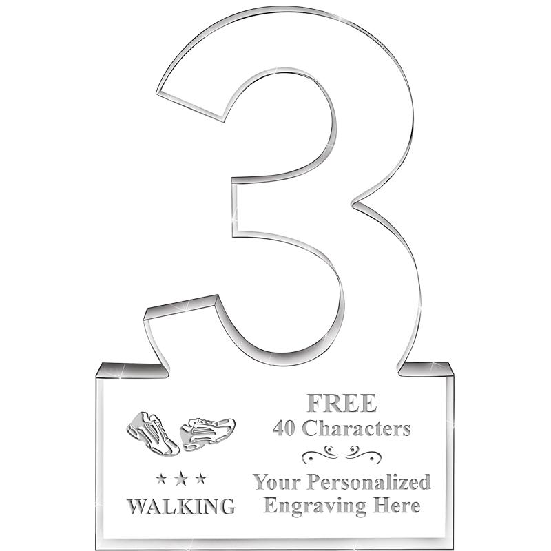 6" 3 YEARS OF SERVICE ACRYLIC