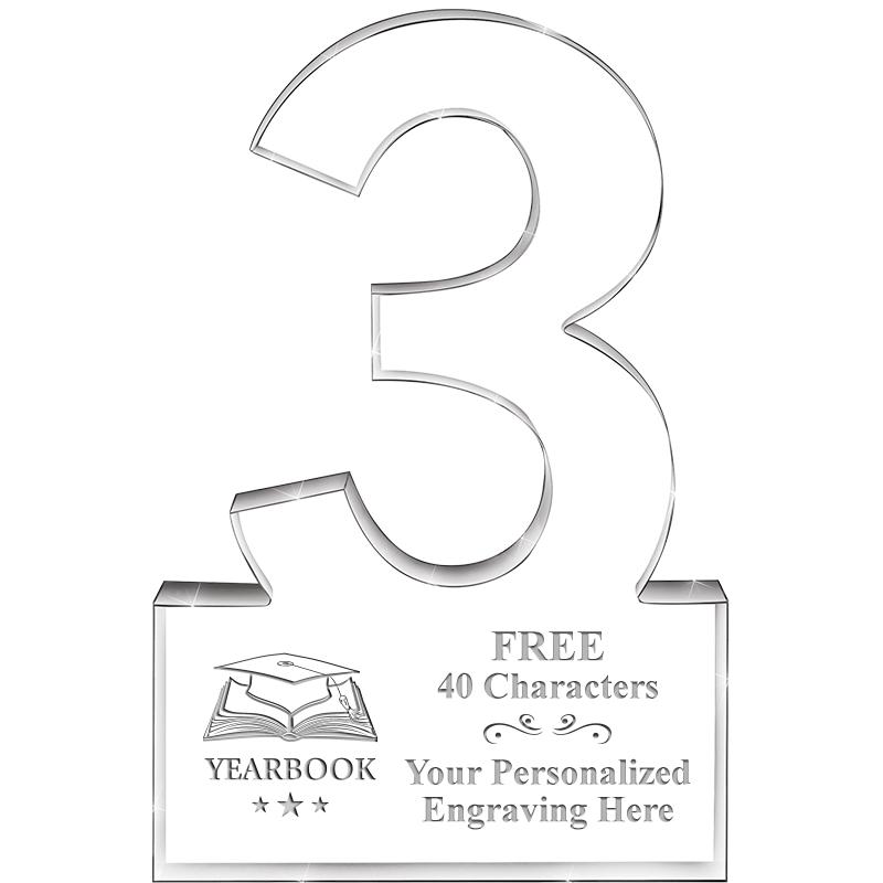 6" 3 YEARS OF SERVICE ACRYLIC