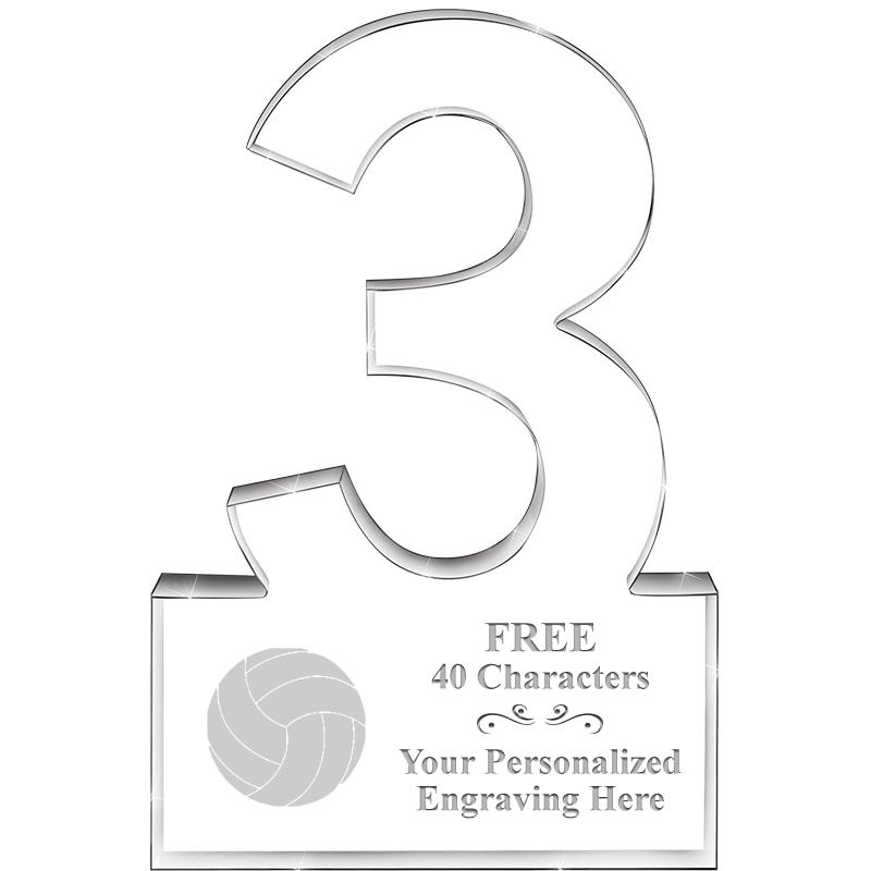 6" 3 YEARS OF SERVICE ACRYLIC