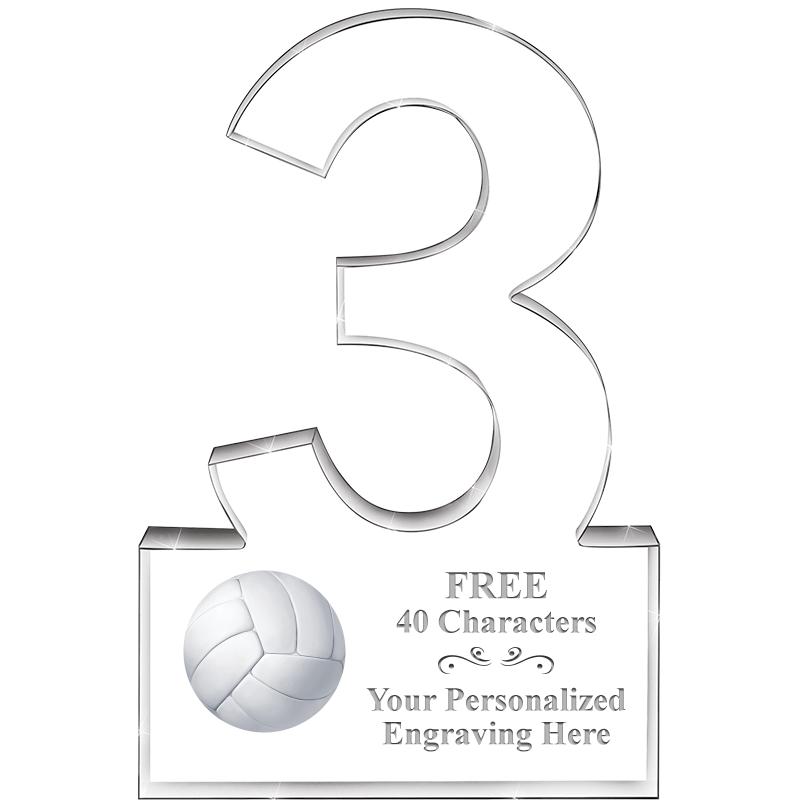 6" 3 YEARS OF SERVICE ACRYLIC