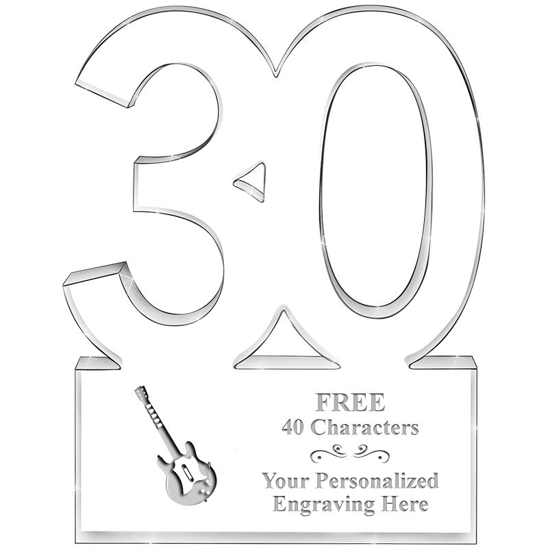 6" 30 YEARS OF SERVICE ACRYLIC