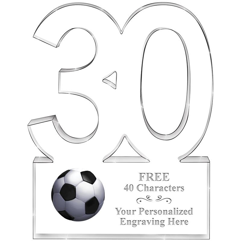 6" 30 YEARS OF SERVICE ACRYLIC