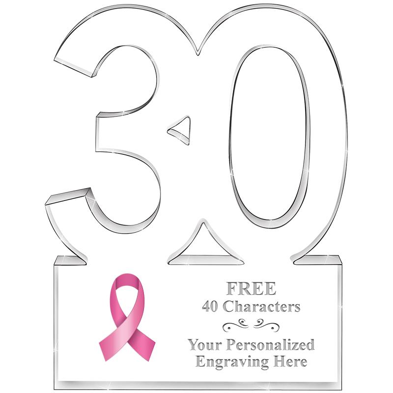 6" 30 YEARS OF SERVICE ACRYLIC