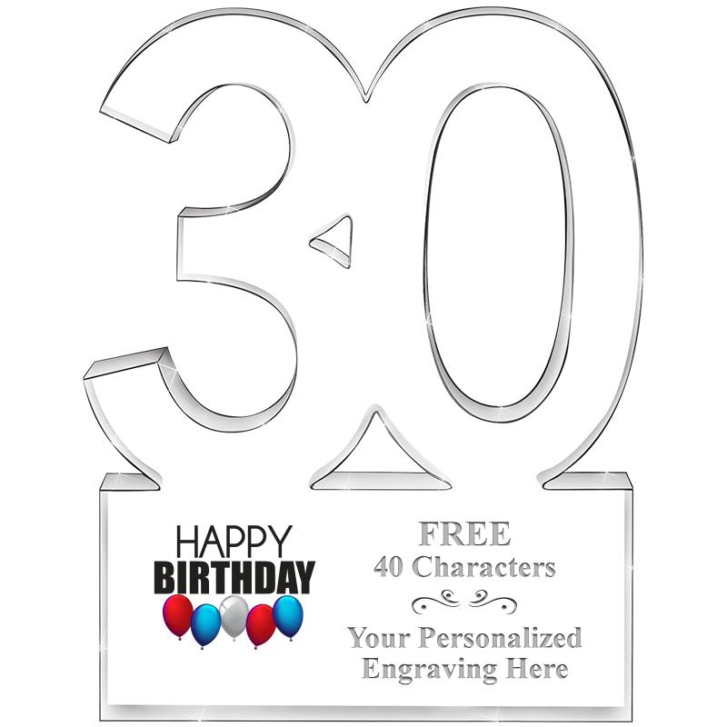 6" 30 YEARS OF SERVICE ACRYLIC