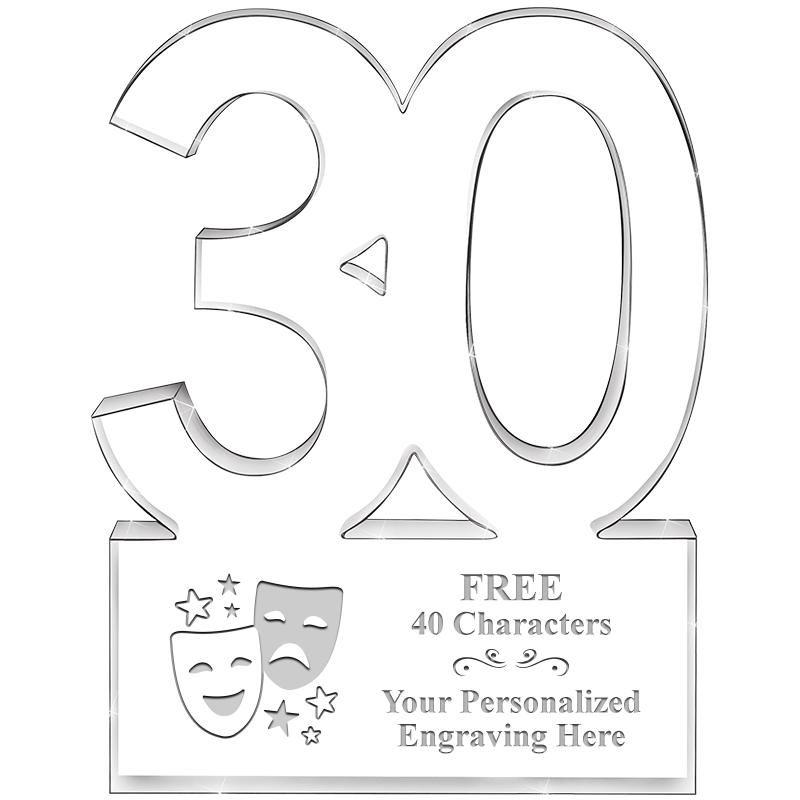 6" 30 YEARS OF SERVICE ACRYLIC