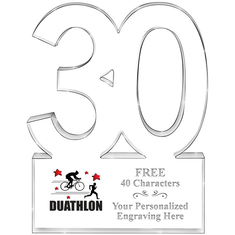 6" 30 YEARS OF SERVICE ACRYLIC