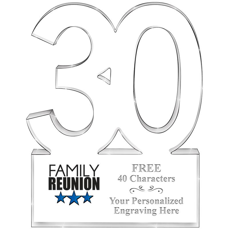 6" 30 YEARS OF SERVICE ACRYLIC