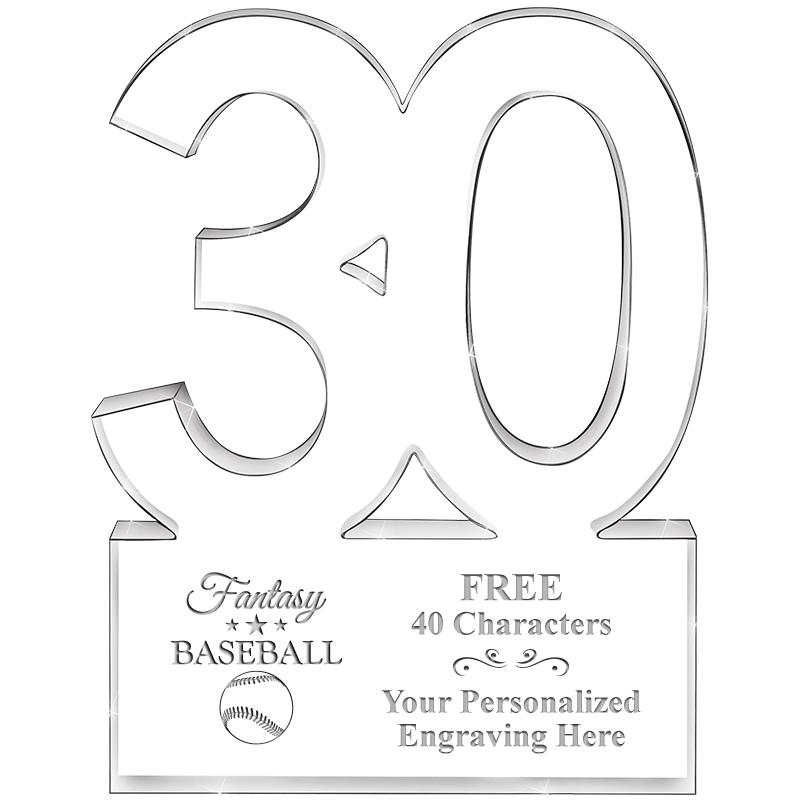 6" 30 YEARS OF SERVICE ACRYLIC