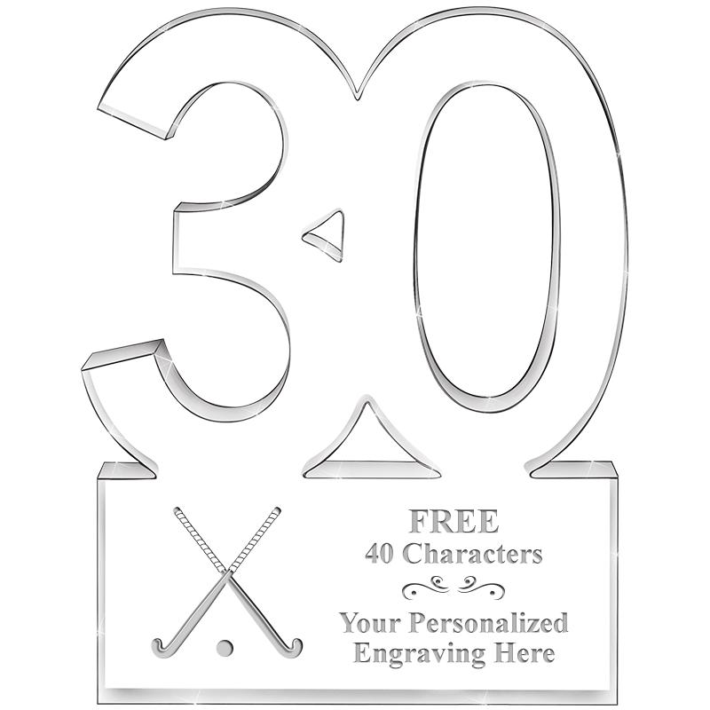 6" 30 YEARS OF SERVICE ACRYLIC