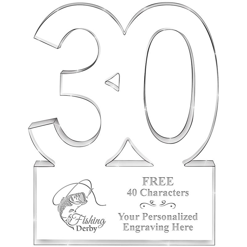 6" 30 YEARS OF SERVICE ACRYLIC