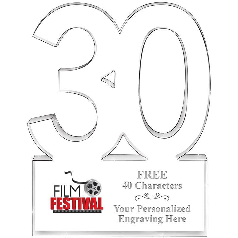 6" 30 YEARS OF SERVICE ACRYLIC