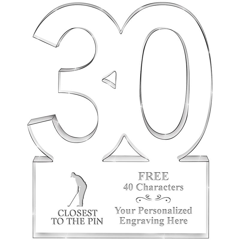 6" 30 YEARS OF SERVICE ACRYLIC