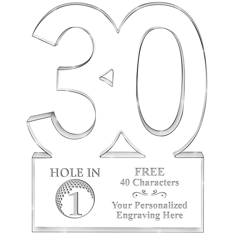 6" 30 YEARS OF SERVICE ACRYLIC
