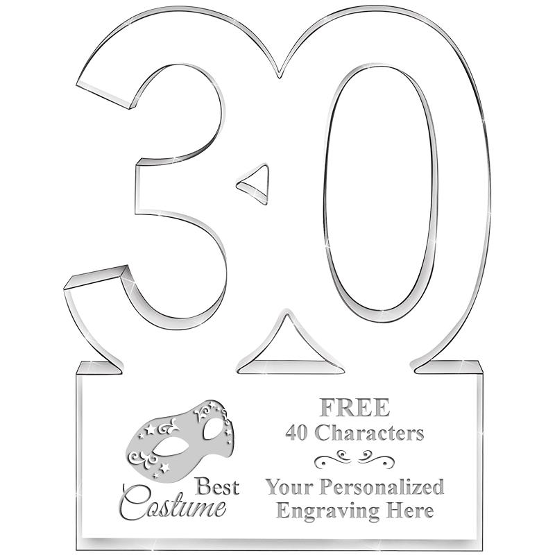 6" 30 YEARS OF SERVICE ACRYLIC