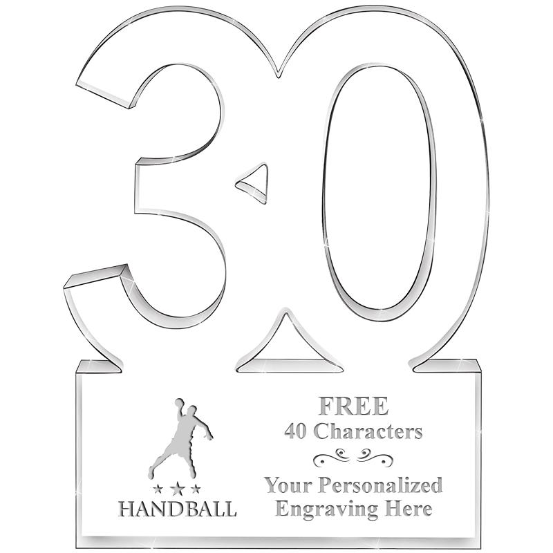 6" 30 YEARS OF SERVICE ACRYLIC