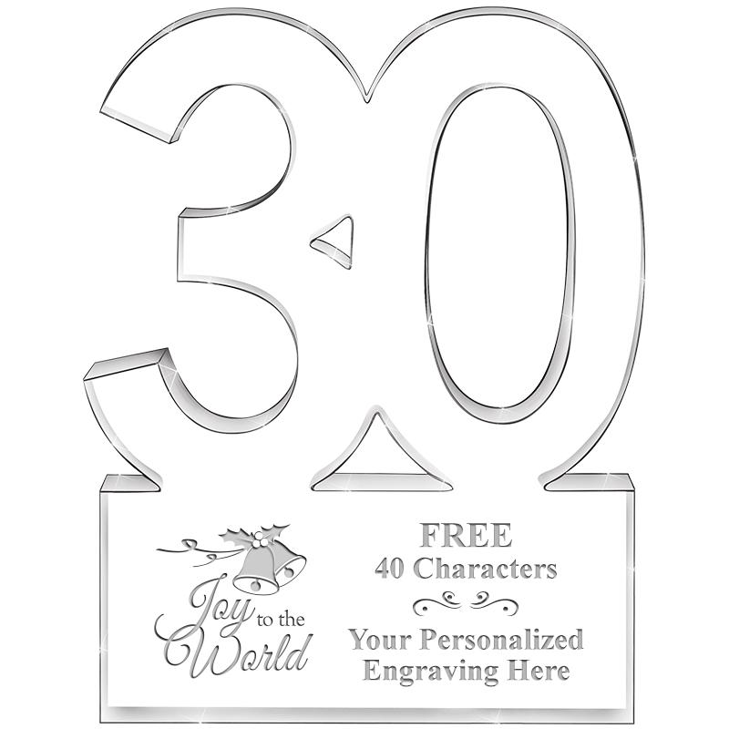 6" 30 YEARS OF SERVICE ACRYLIC