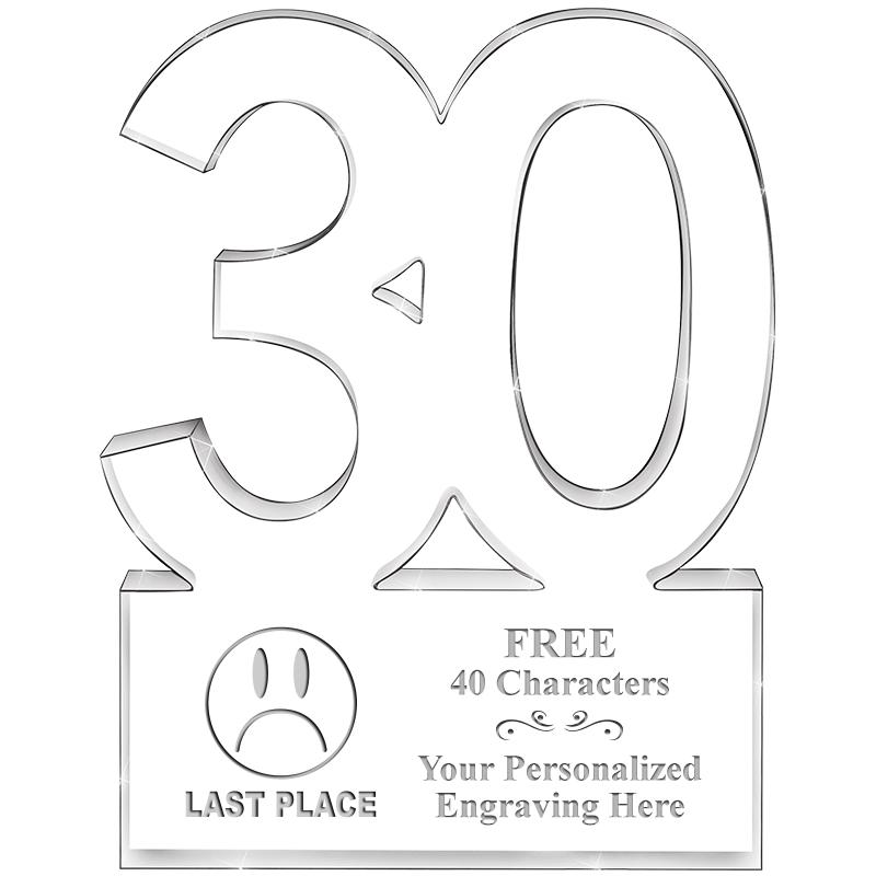 6" 30 YEARS OF SERVICE ACRYLIC