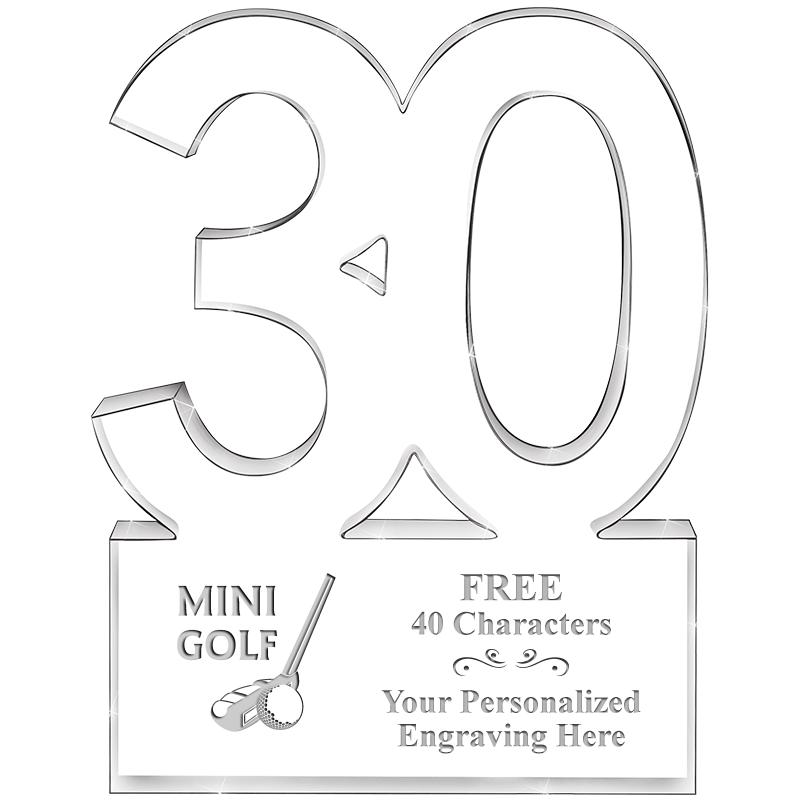 6" 30 YEARS OF SERVICE ACRYLIC