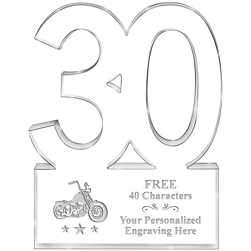 6" 30 YEARS OF SERVICE ACRYLIC