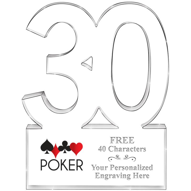 6" 30 YEARS OF SERVICE ACRYLIC