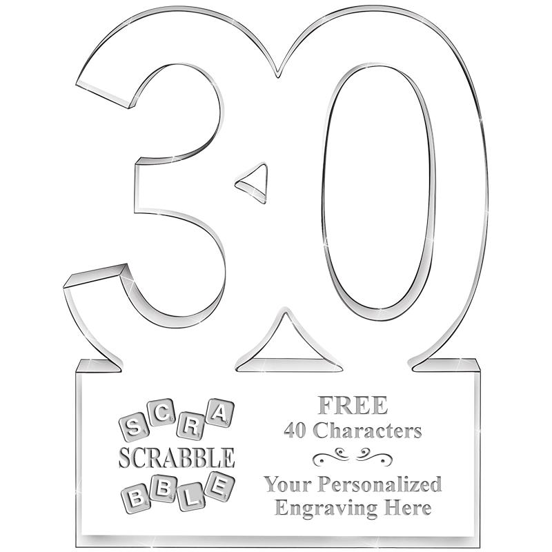 6" 30 YEARS OF SERVICE ACRYLIC