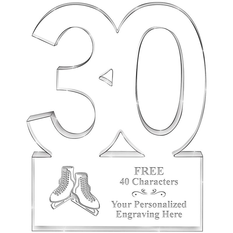 6" 30 YEARS OF SERVICE ACRYLIC