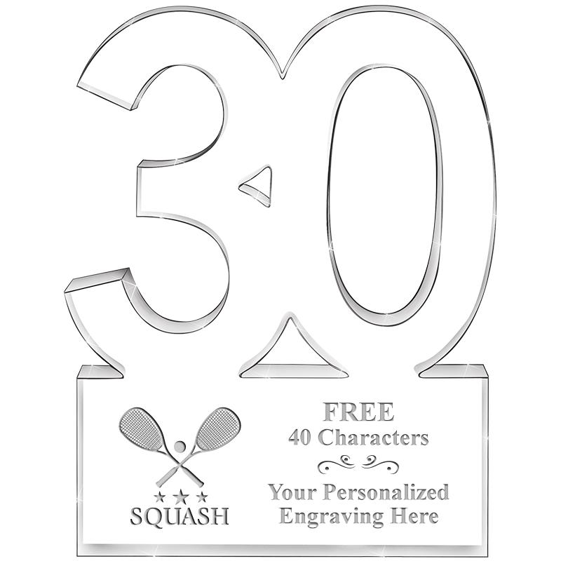 6" 30 YEARS OF SERVICE ACRYLIC