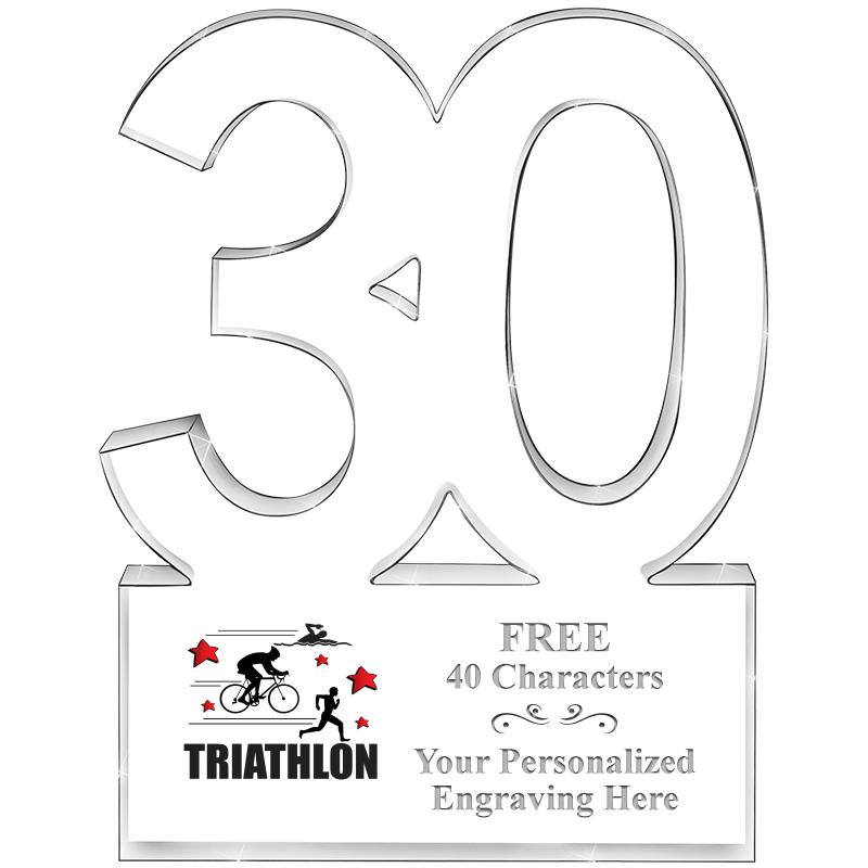 6" 30 YEARS OF SERVICE ACRYLIC